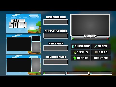 Minecraft Animated Twitch Overlay [FREE VERSION AVAILABLE]