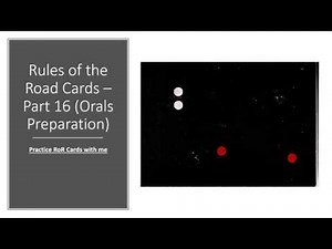 Practice ROR Cards - Part 16 (Rules of the Road for Orals Preparation)