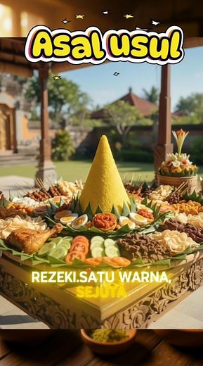 asal usul Nasi Kuning Indonesia 🇮🇩 #shortsfeed