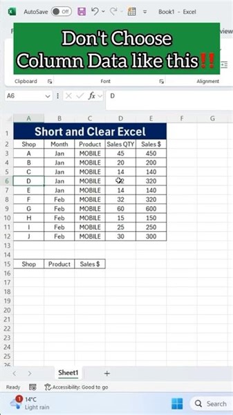 Don't Choose Column Data in Excel | Instead Use Choosecols Function #excel #exceltips #exceltricks