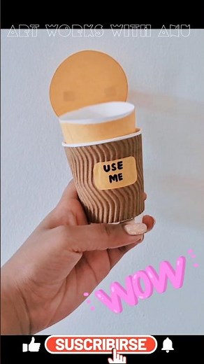 DIY Mini Dustbin from Paper Cup | Earth Day Craft | ​How to make a working Mini Dustbin for Desk