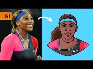 Make a Minimal Vector Portrait with Adobe Illustrator | Serena Williams