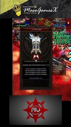 Illusion Knight - Wings Level 5 Wings Core 💪 Mu Online S19.2 💥#mmorpg #muonline #gaming