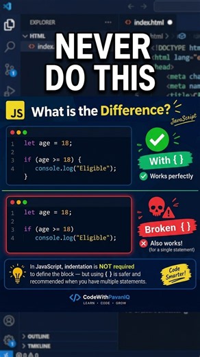 This JavaScript Mistake will break your Code! 💀 Beginner musk know #javascript #beginners#developer