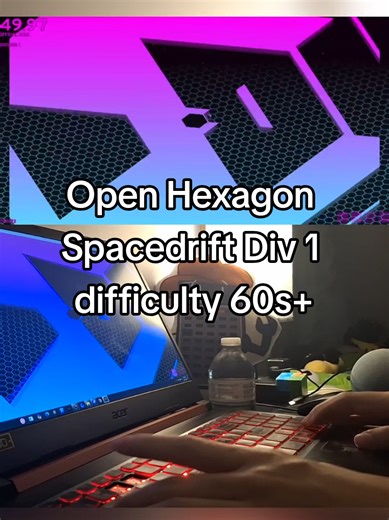 Open Hexagon | Spacedrift Div 1 difficulty 60s #gaming #openhexagon #niche #abcxyz 🤑🤑