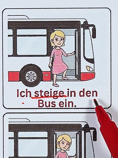 Busfahren lernen: Einfache Sätze für A1-A2