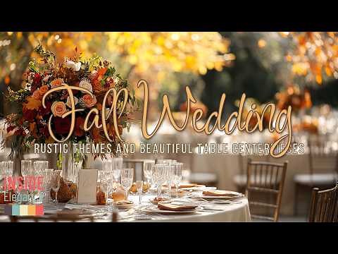 Elegant Fall Wedding Decor 2024: Rustic Themes and Beautiful Table Centerpieces