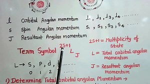 Russell Saunder Coupling Scheme & Term Symbols & L-S Coupling