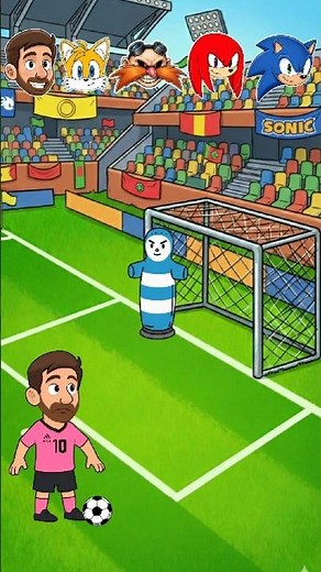 Who Has the BEST Free Kick? Sonic, Tails, Knuckles, Dr Eggman, Lionel Messi 🥅⚽️ #sonic #animation