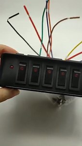 XhuangTech Blue 6-Digit 3PIN Circular Rocker Switch Panel Control System Combination for Vehicles, Ships, Motor and Home (4-Digit 3PIN)