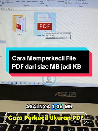 Cara kecilkan ukuran file pdf, cara mengecilkan ukuran pdf #editpdf #smallpdf #fypシ゚viral #fyp