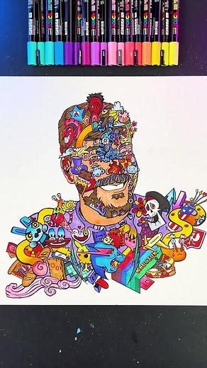 Insane Drawing of MrBeast | Artistic ASMR Doodle