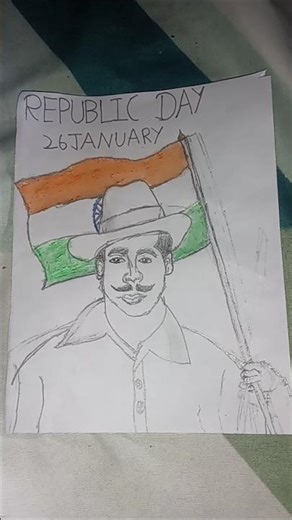 how to draw republic day drawing