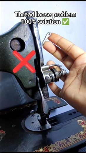 Thread loose problem 100% solution😱✅ #sewingtipsandtricks #sewingmachine #shorts