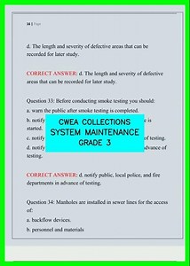 CWEA COLLECTIONS SYSTEM MAINTENANCE GRADE 3 video