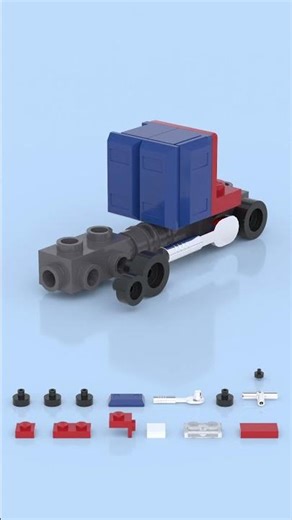 LEGO Nano American Semi Truck 🚛🔥 Tiny Rig, Big Haul! 🇺🇸✨#lego