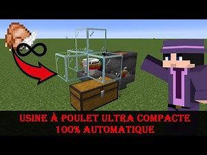 Comment faire une USINE À POULET ultra compacte et 100% automatique sur Minecraft 🐔