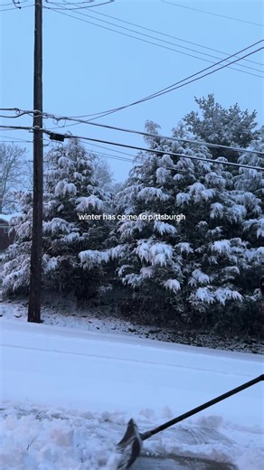 i really do love snow and skiing but damn shoveling an icy steep hill before work ain’t it #pittsburgh #winter #snowday