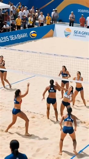 Turnamen Bola Volly Pantai Wanita Indonesia VS Malaysia #olahragatiktok #seagames2025 #bolavollypantai #vollypantaiwanita #turnamen