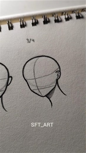 How to draw girl head ✨ #drawing #tutorial #art #sketch #girls #head #shorts