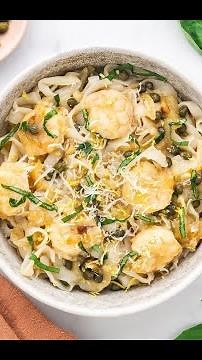 Shrimp Piccata with Low Carb Angel Hair Pasta | It's Skinny Pasta