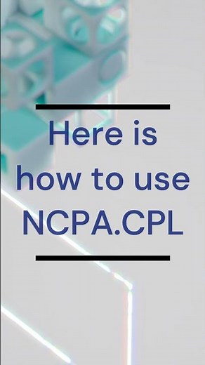 How to NCPA.CPL in windows #pcsettings #internetspeed #microsoft #viralvideos #viralshorts