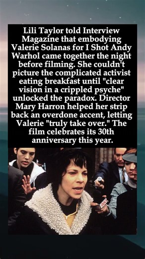 Lili Taylor Says Valerie Solanas "Came Together" the Night Before Shooting I Shot Andy Warhol