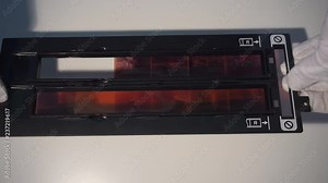 Self-expression at home. Quarantine viral infection. Social distance. Comfort. Demonstration film preparation for scanning.