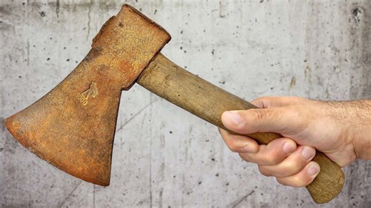 Incredible German Helko Werk Axe Restoration: Sandblasting, Cold Bluing, and Custom Handle
