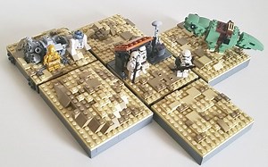 乐高MOC教程 星球大战 便携场景 机器人 拼搭指南