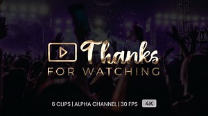 Thanks For Watching Text Animation