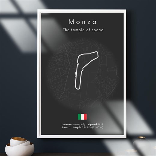 Monza Racing Track Map Poster Minimalistische Wandkunst (Digitaler Download) - Etsy.de