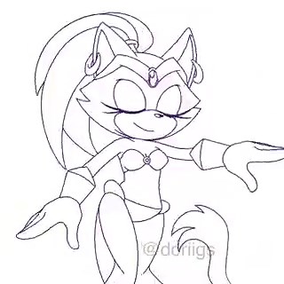 I was too lazy to paint it #blazethecat #shantae #sonic