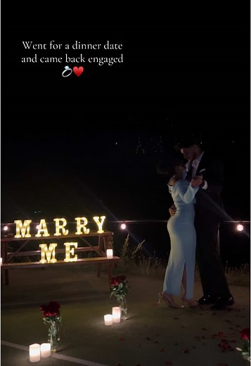Surprise Engagement After a Romantic Dinner Date