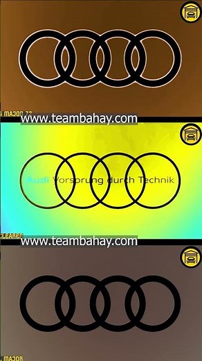 AUDI LOGO ANIMATION IN 3 SUPER WEIRD COOL EFFECTS PART 36 #shorts #logo #audi