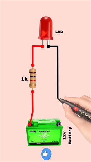 ⚡ 12V Battery Se 5mm LED Kaise Jalaye? 💡 | Resistor Formula Trick 🔥 Easy Circuit Diagram #electronic