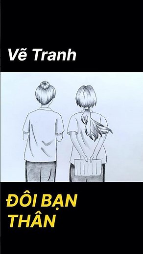 Vẽ ĐÔI BẠN THÂN | how to draw BFF #vetranh #drawing #shorts