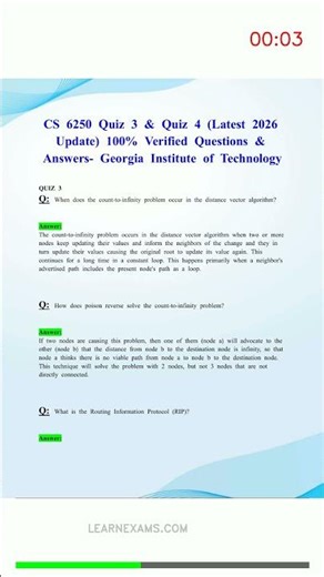 Georgia Tech CS 6250 Quiz 03 & 04 2026 — TCP/UDP MASTERY That Finally CLICKS!