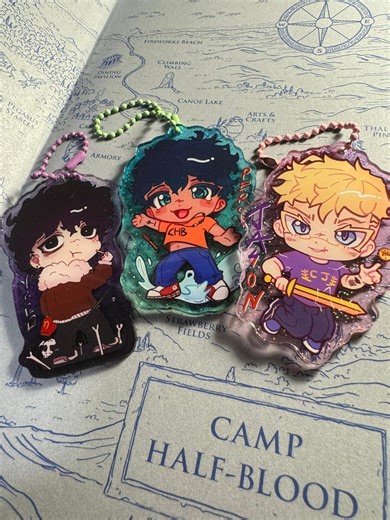 Sons of the Big Three Keychains (percy Jackson, Jason Grace, Nico Di Angelo) - Etsy