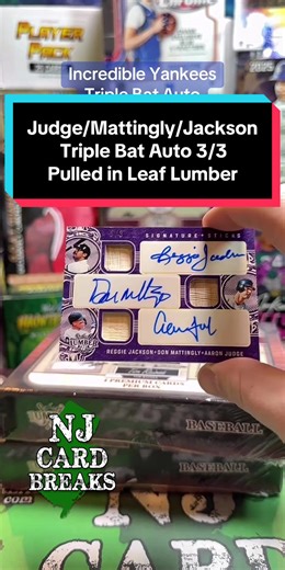 Incredible Yankees Triple Bat Auto Card Unveiled