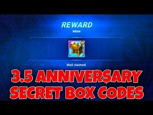 All 5 Codes for 3.5th Anniversary Secret Box