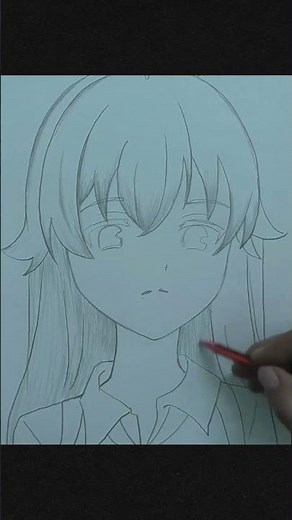 Easy Anime Drawing | How To Draw Anime Girl Easy Step By Step #Shorts