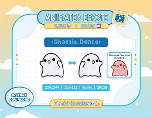Animierter Tanz Emote: Weißer Geist Tanz | Party Rave Hype Alarm, Twitch & Discord - Etsy.de