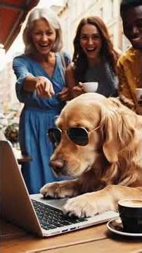 Funny dog working on a computer. #funny #dog #computer#shorts #fyp