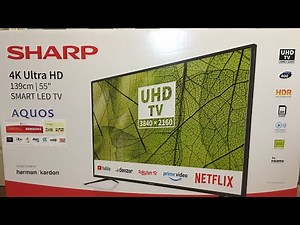 Unboxing Sharp 4K Ultra HD (139cm/55inch) SMART LED TV + Review