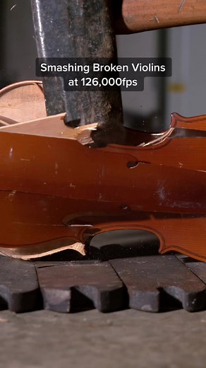 Slow Motion Violin Destruction at 126,000fps