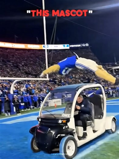 Mascot going crazy 💀 #mascot #backflip #edit #viral