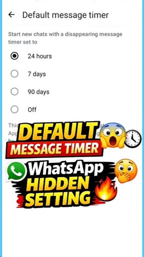 WhatsApp Timer Message Kaise Set Kare | Disappearing Messages Trick 2026