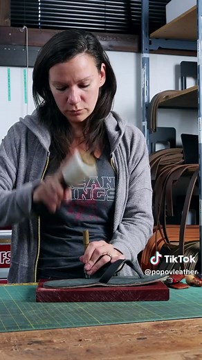 Make your own pair of leather sandals with our full video and free PDF download. Comment below 👇 and I'll DM you the link #leathercraft #smallbusiness #asmr #nelsonbc #behindthescenes #shoemaker #leathersandals #diy