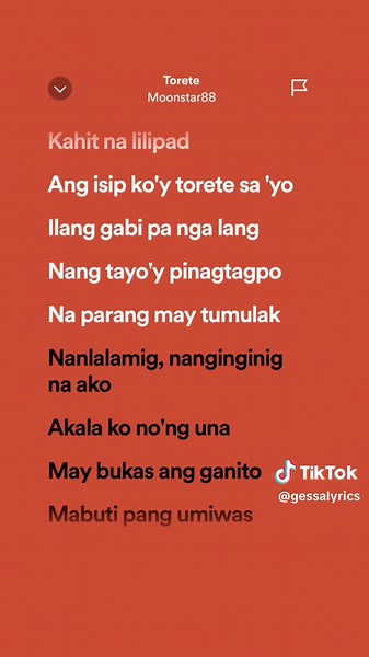 Torete🎶by Moonstar88 | Song Lyrics | Spotify | FYP Viral